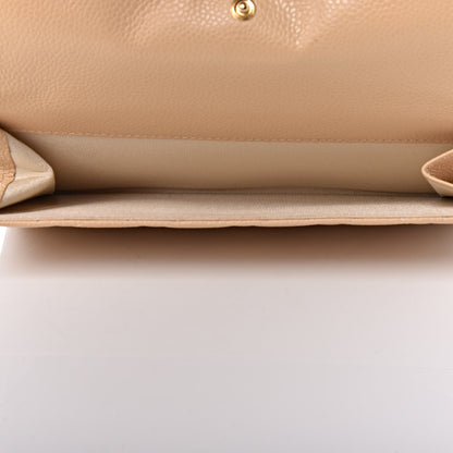 Chanel Caviar Quilted Long Flap Wallet Beige 6 of 14