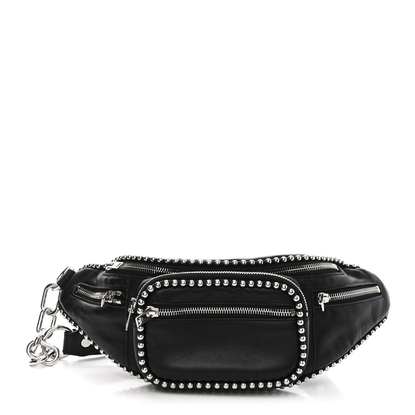 Lambskin Attica Studded Belt Bag Black