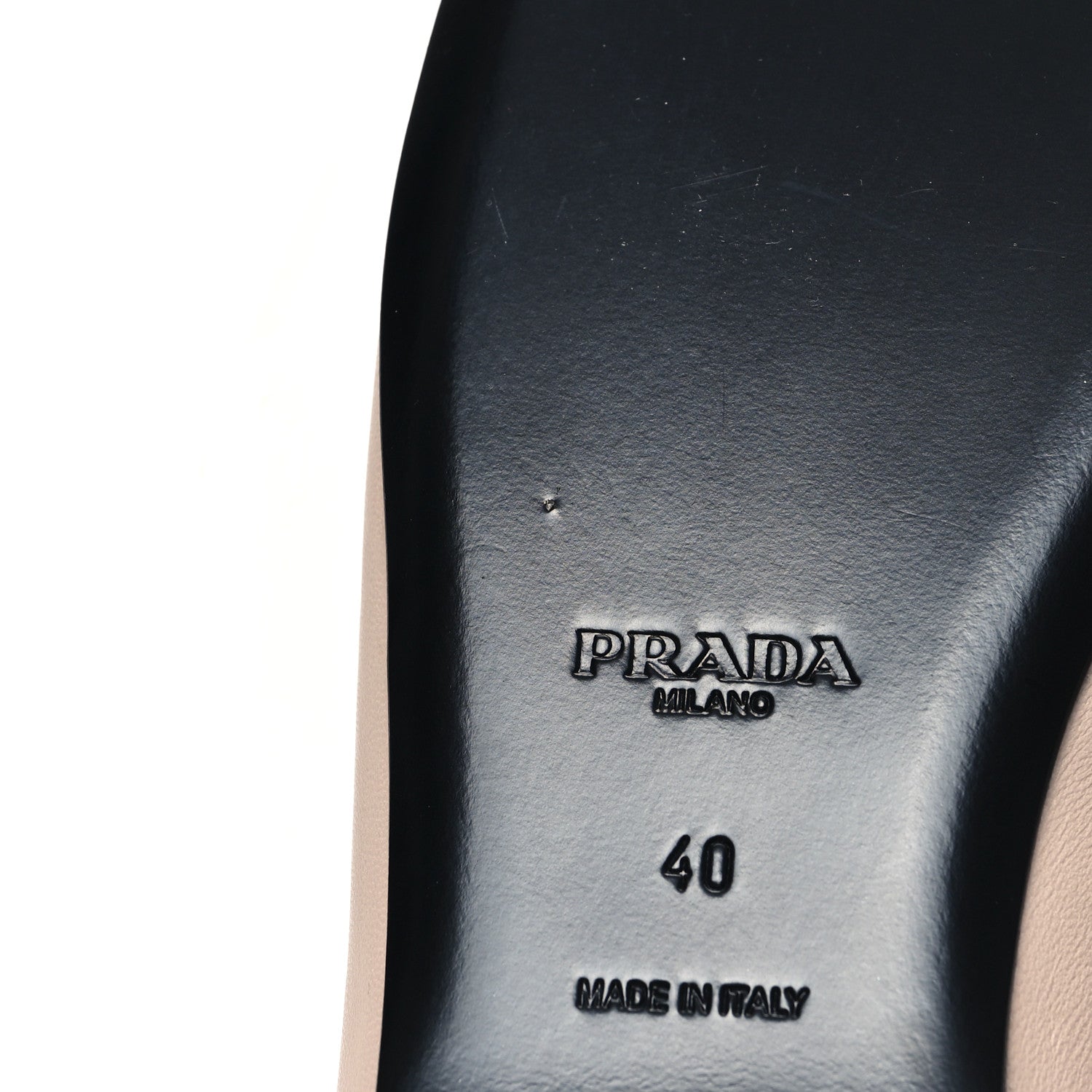 Prada Nappa Triangle Logo Ballerina Flats 40 Light Pink 10 of 11