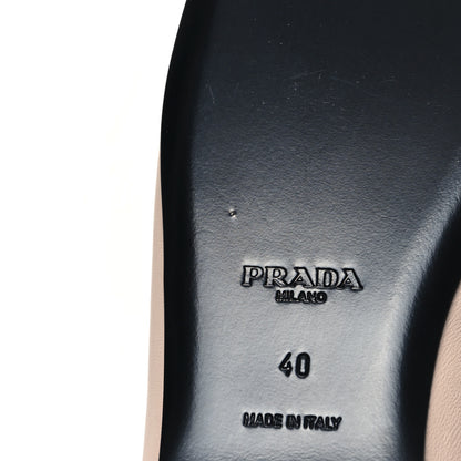 Prada Nappa Triangle Logo Ballerina Flats 40 Light Pink 10 of 11