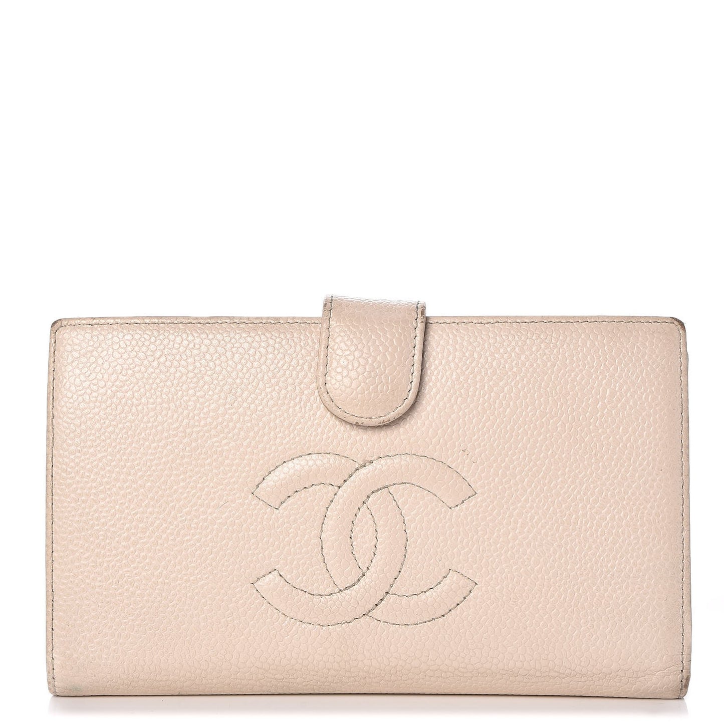 Caviar Timeless CC French Wallet White