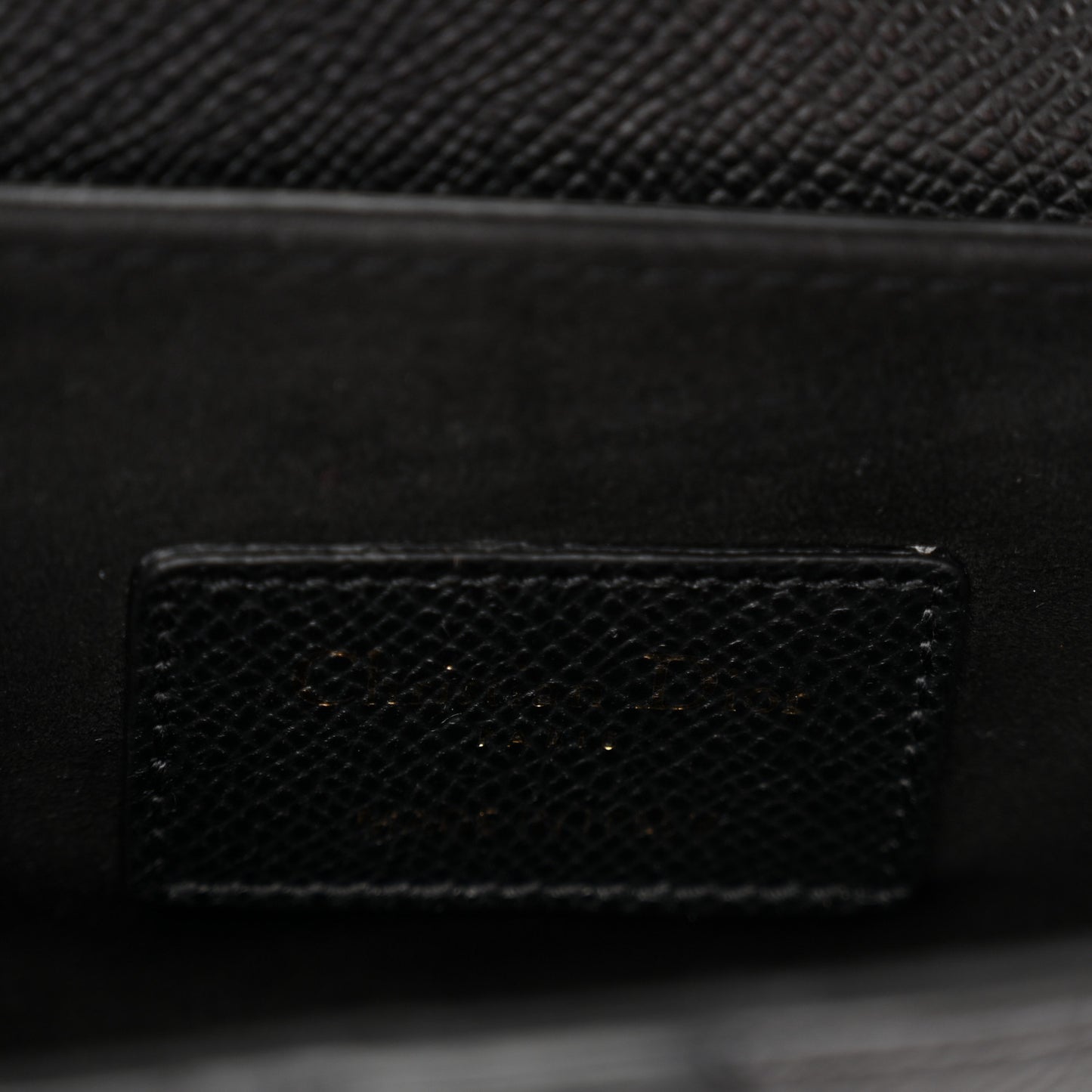 Grained Calfskin Mini Saddle Bag Black