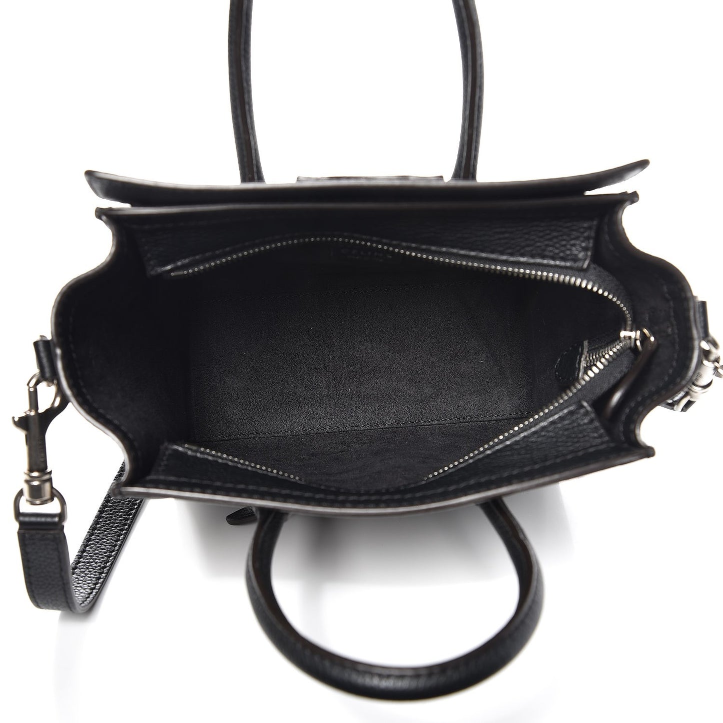 Drummed Calfskin Nano Luggage Black