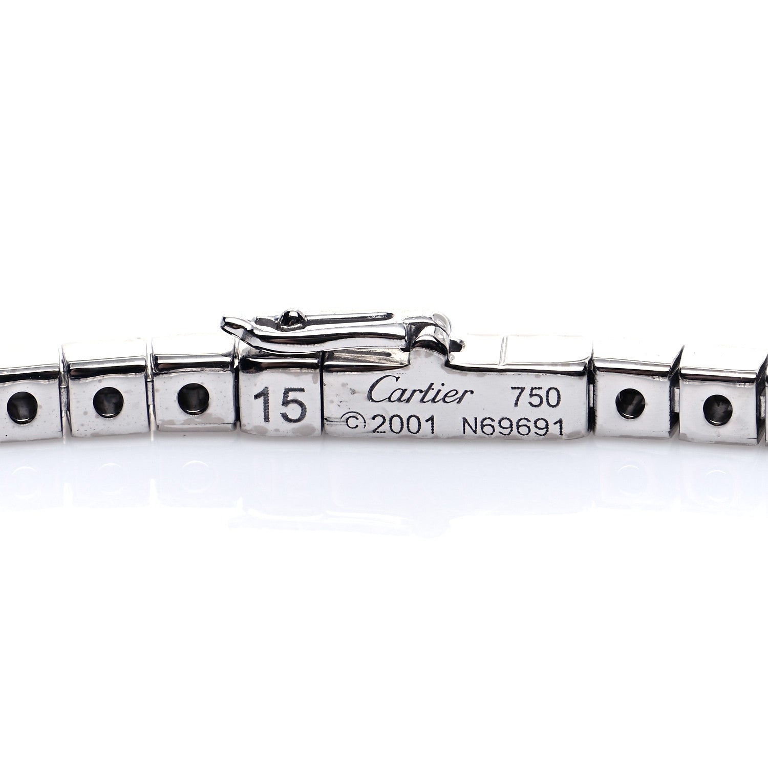 Cartier 18K White Gold Lanieres Bracelet 15 5 of 5