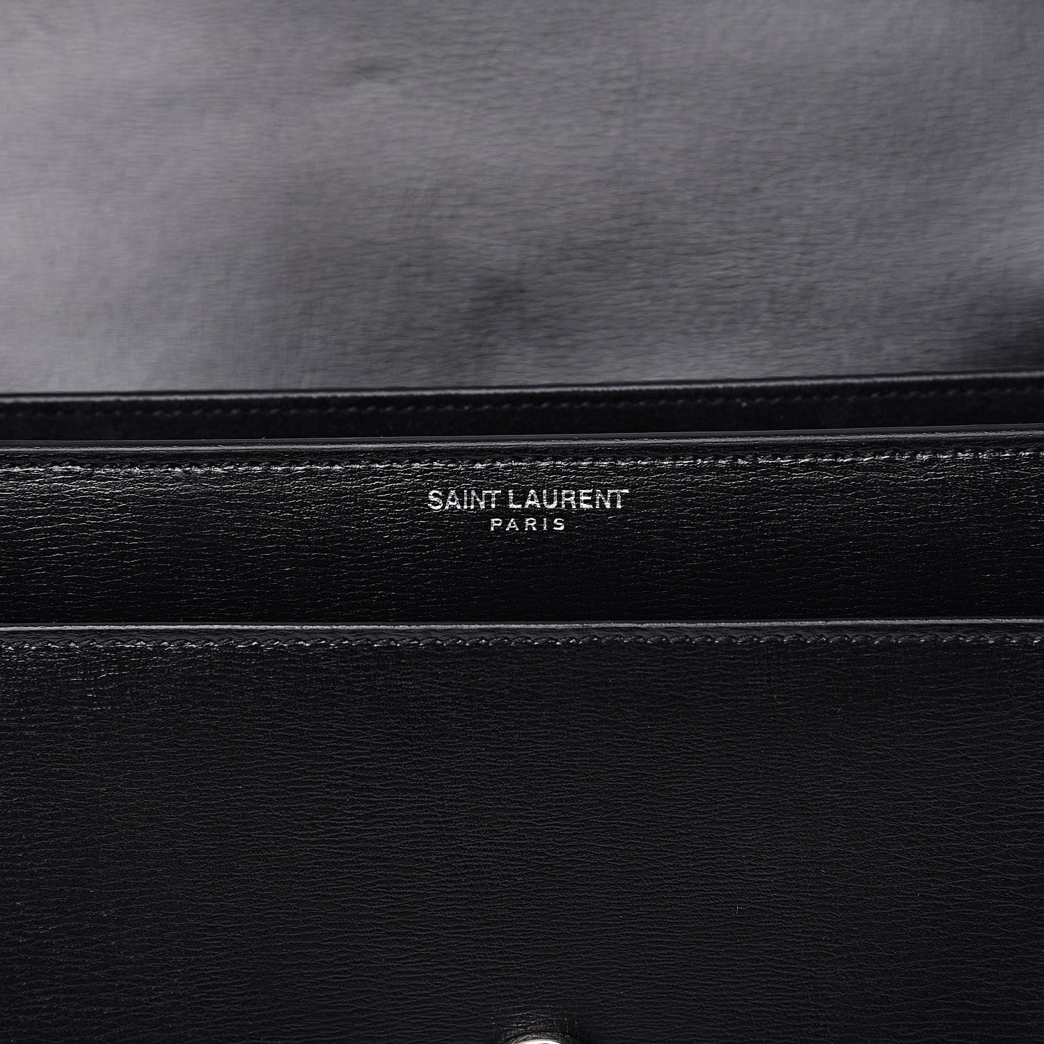 Saint Laurent Calfskin Large Monogram Sunset Black 6 of 10