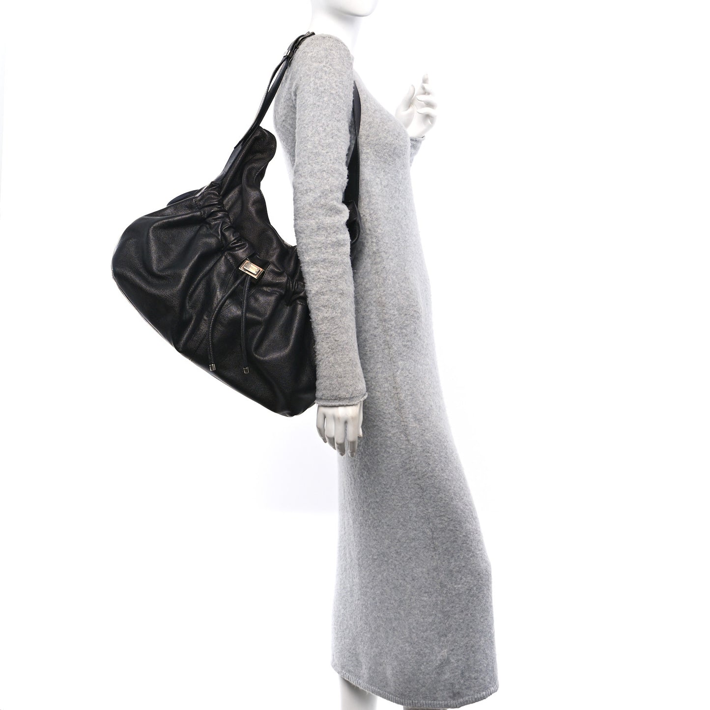 Calfskin Warrior Hobo Black