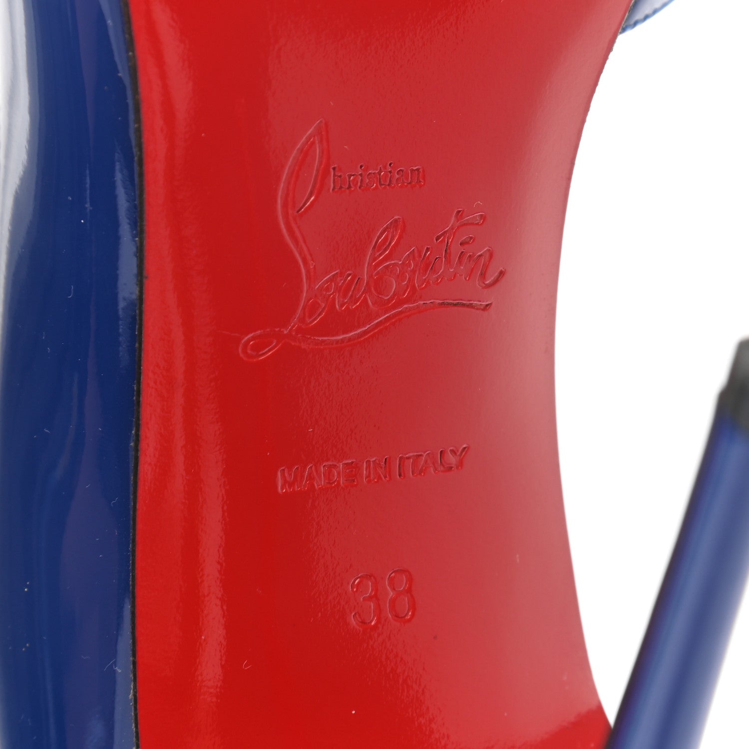 Christian Louboutin Patent Iriza 100 Pumps 38 Neptune 6 of 9