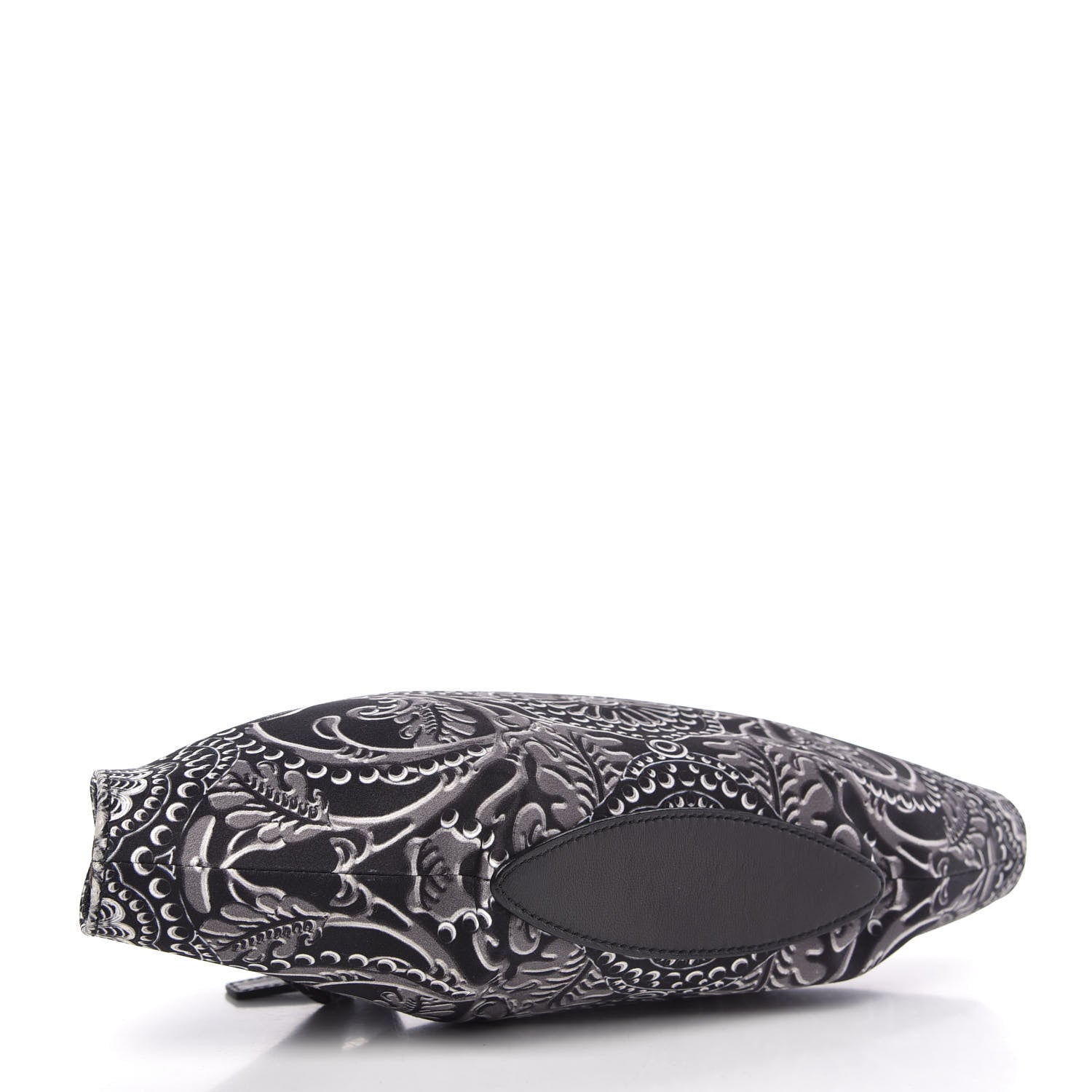 Alexander McQueen Silk Floral De Manta Clutch Black Silver 4 of 11
