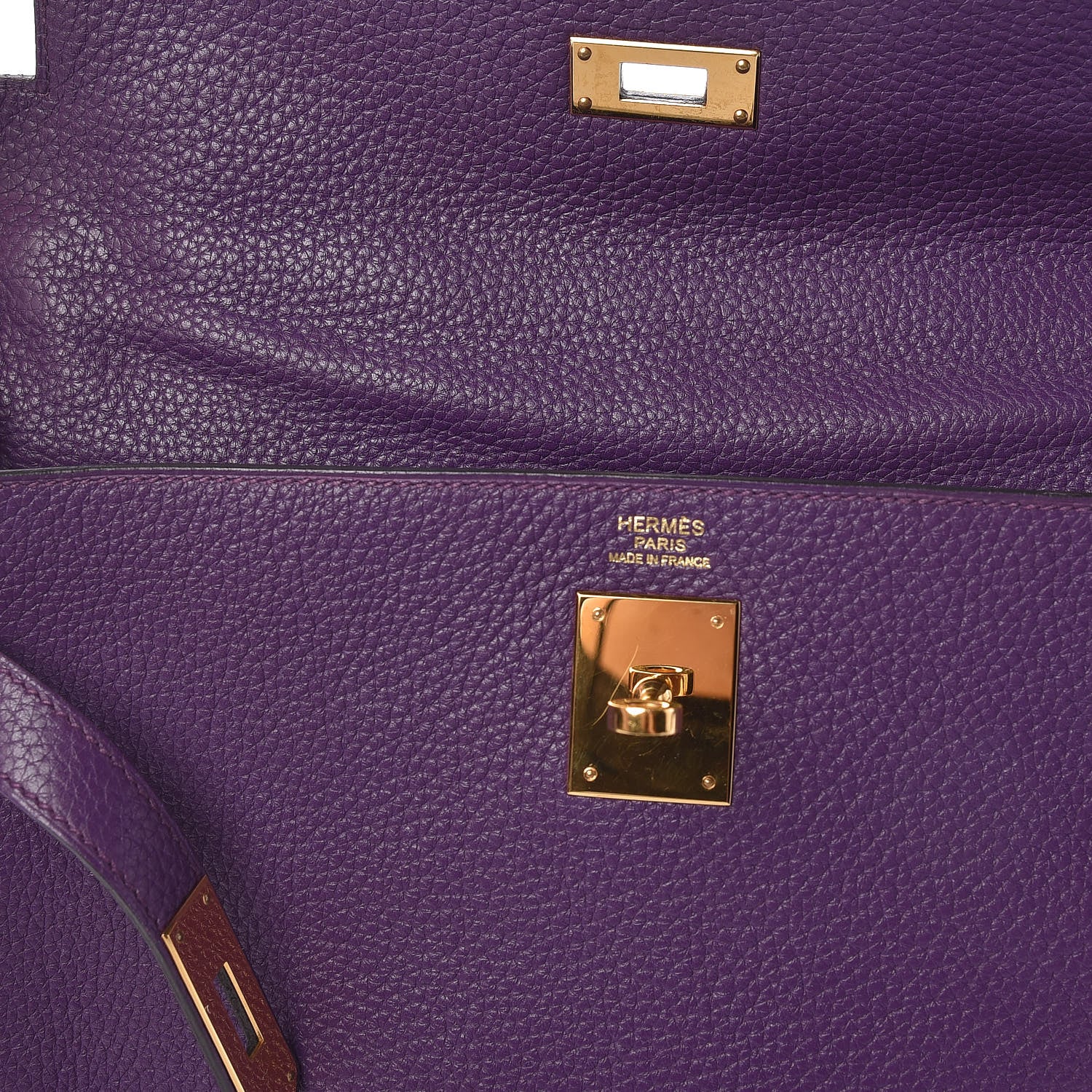 Hermes Taurillon Clemence Kelly Retourne 32 Ultraviolet 8 of 15