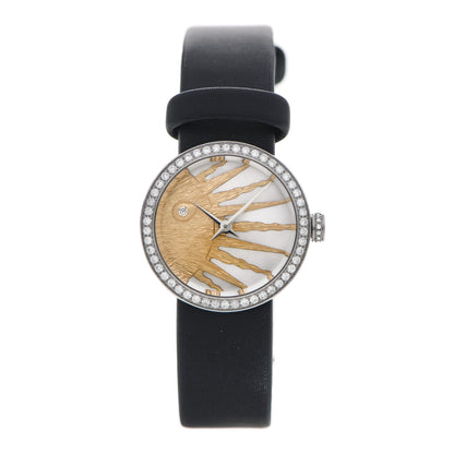 Christian Dior Stainless Steel Satin Diamond Bezel Mother of Pearl 25mm La D De Dior Rose Celeste Quartz Watch 1 of 7