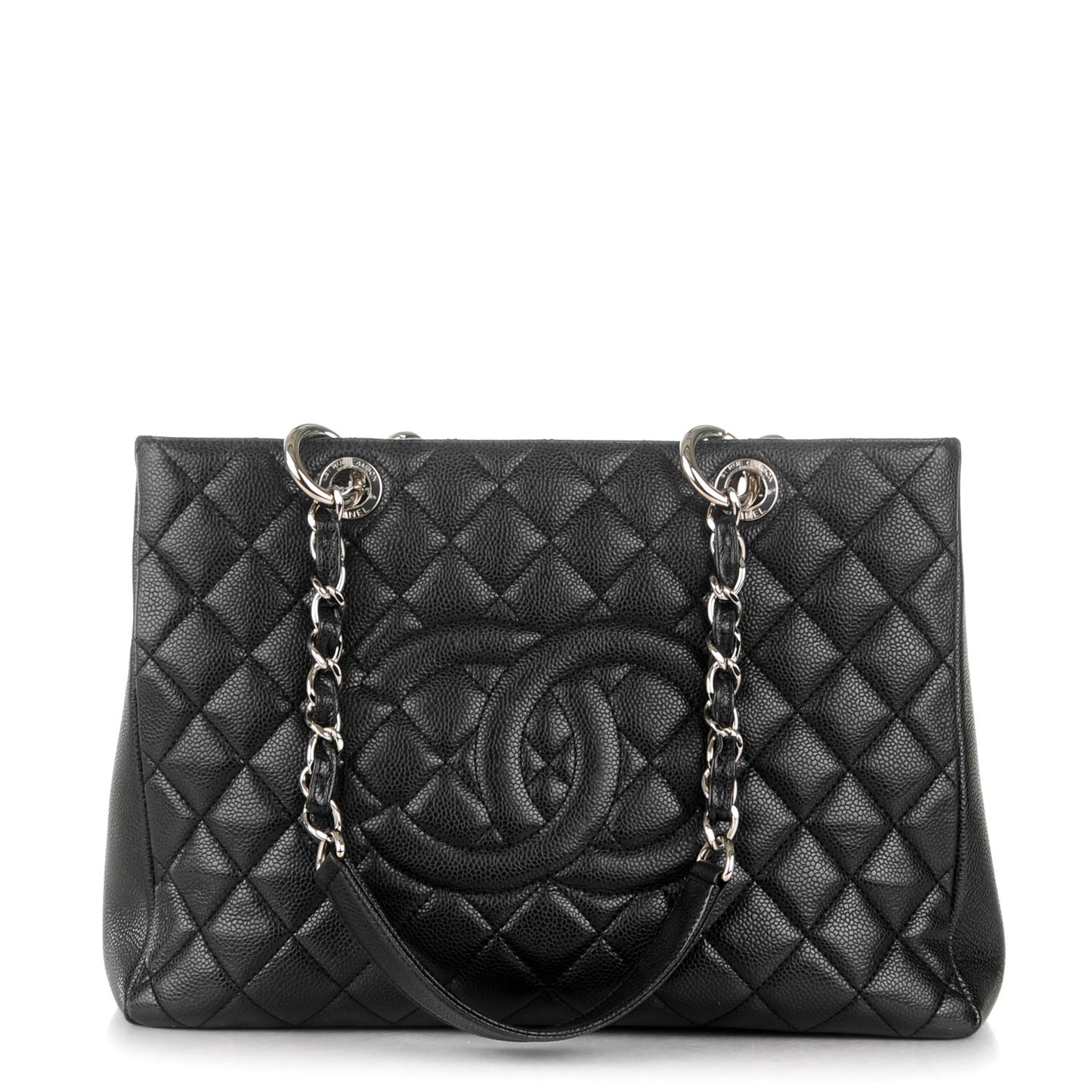 Caviar Quilted Grand Shopping Tote GST Black