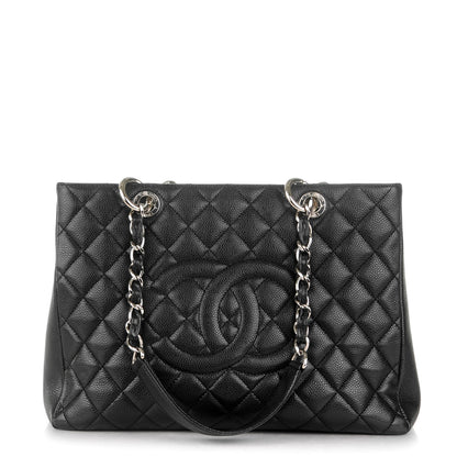 Chanel Caviar Quilted Grand Shopping Tote GST Black 1 of 9