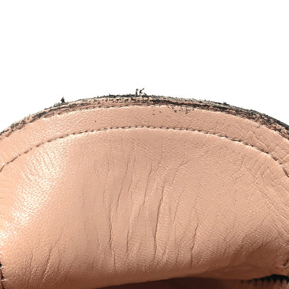 Gucci Piuma Calfskin GG Embossed Womens Horsebit Rock 20mm Loafers 38 Black 9 of 10