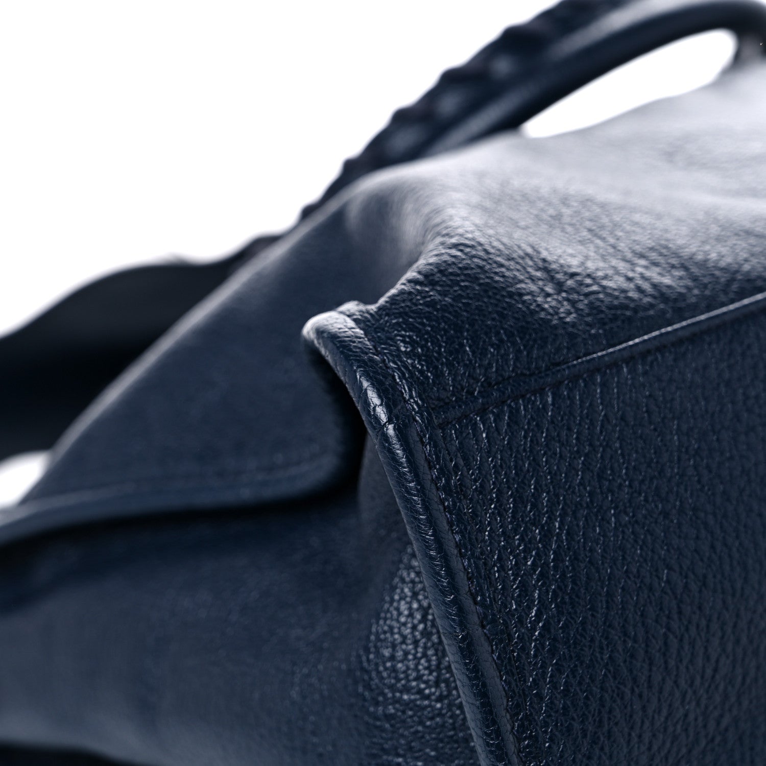 Balenciaga Chevre Silver Metallic Edge Hardware City Bleu Nuit Dark Sea 10 of 14