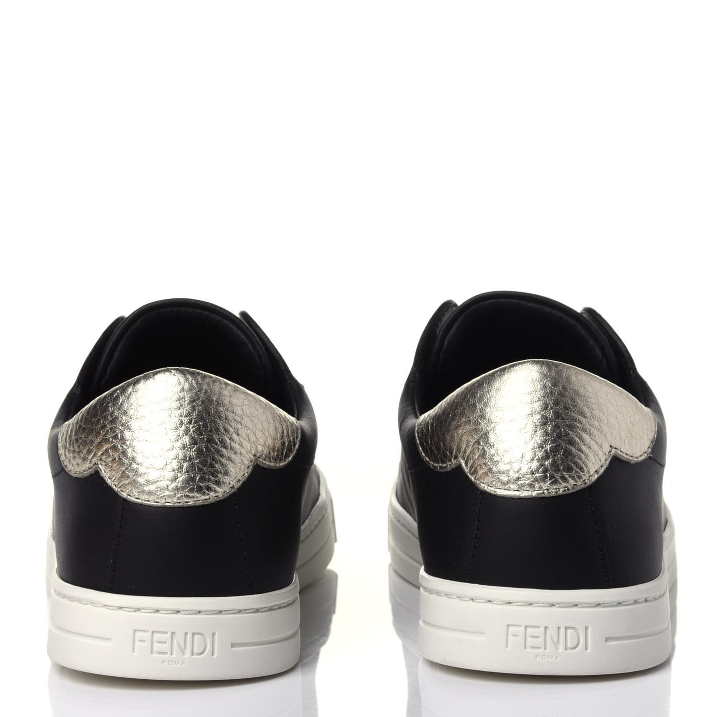 Vitello Lurex Rockoclick Slip On Sneakers 36 Black Gold