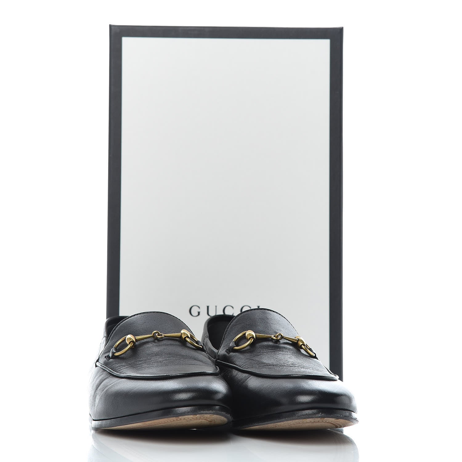 Gucci Lambskin Womens Brixton Horsebit Loafers 38.5 Black 12 of 12