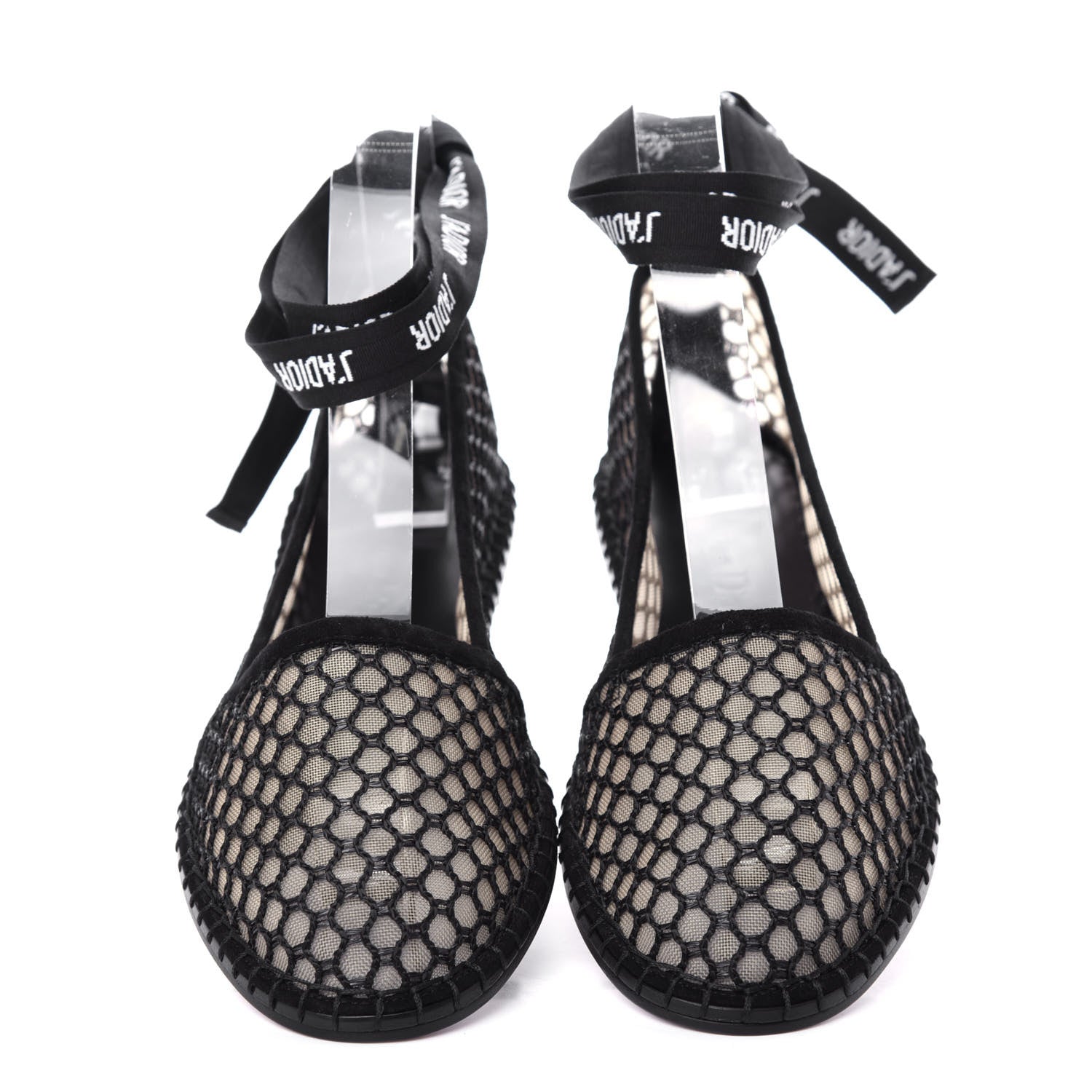 Christian Dior Suede Resille Nicely-D Ballet Flat 37 Black 5 of 10