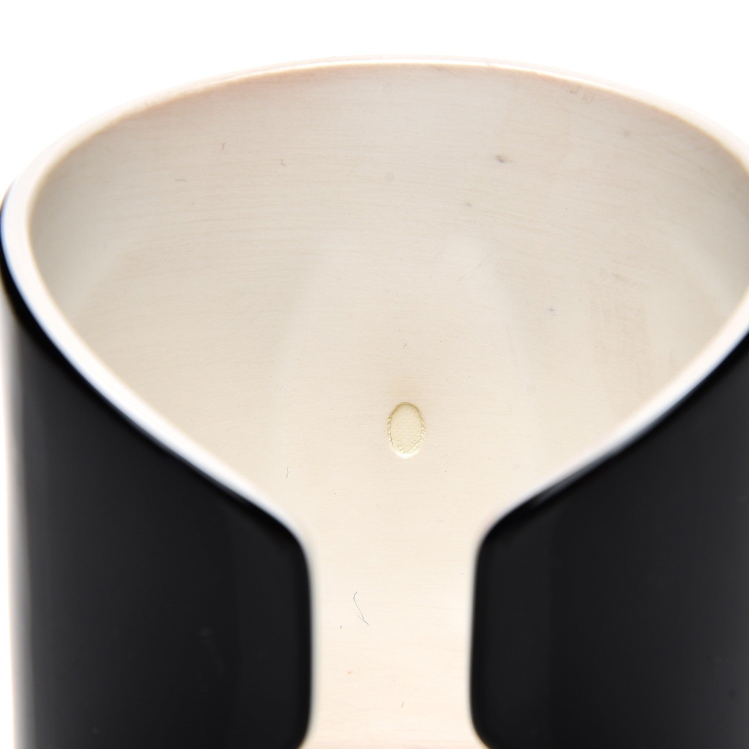 Chanel Resin CC Wide Cuff Black White 4 of 4
