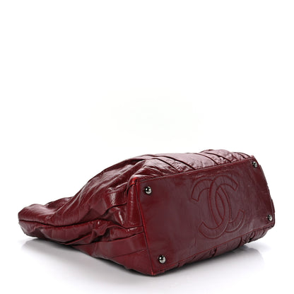 Chanel Glazed Calfskin Twisted Large Tote Red 4 of 11