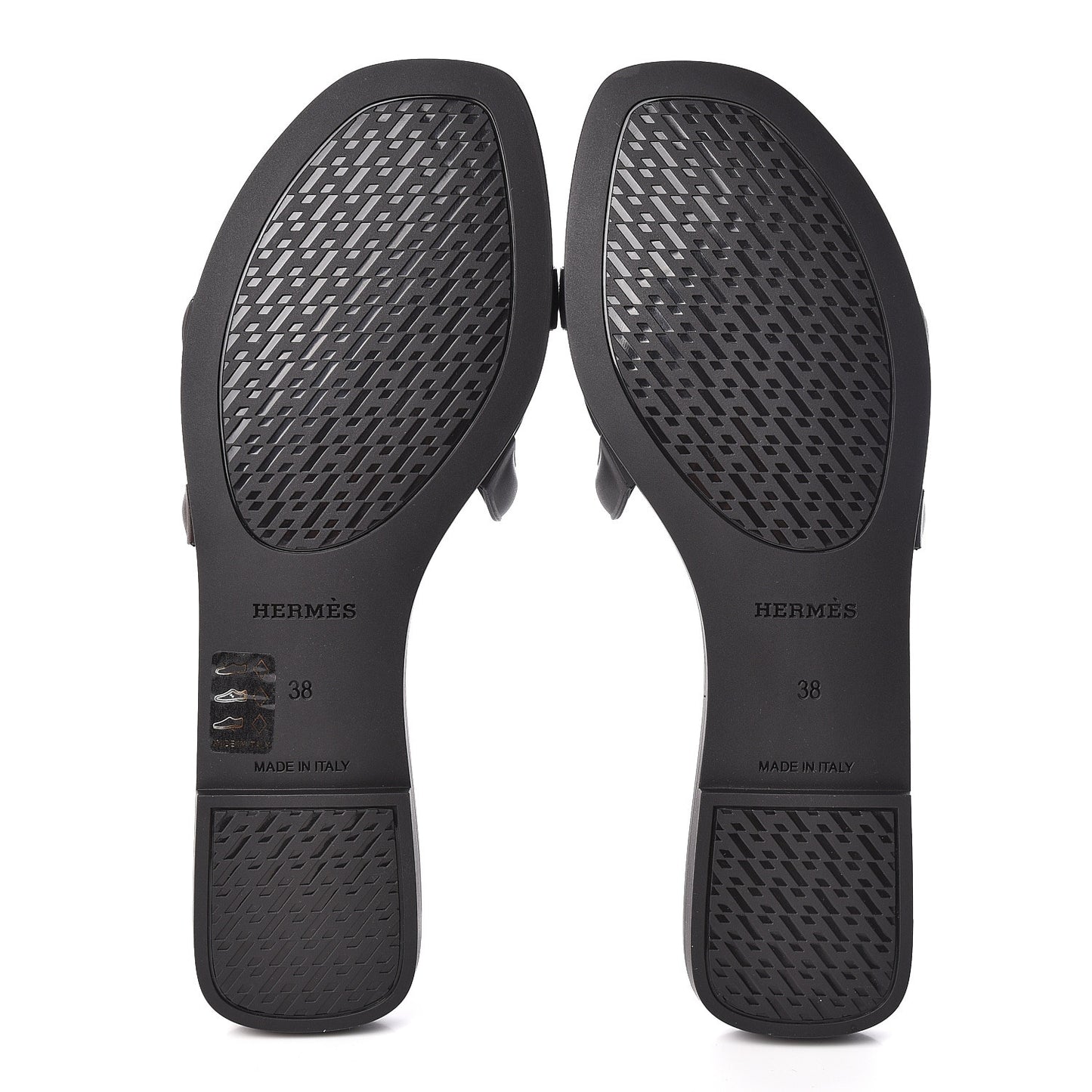 Rubber Aloha Sandals 38 Black