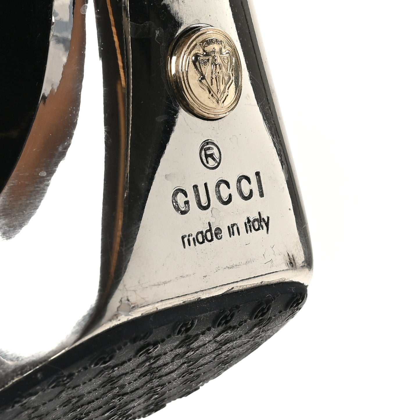 Patent Platform High Heel Slides 8 Black