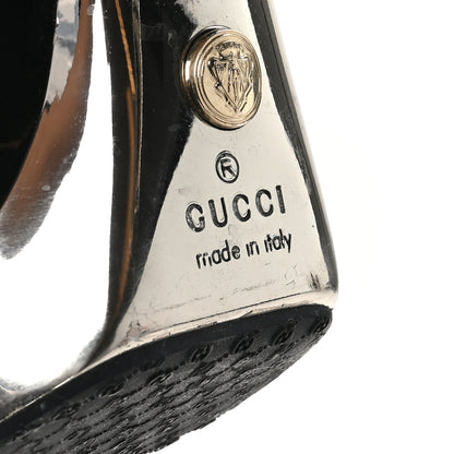 Gucci Patent Platform High Heel Slides 8 Black 8 of 10