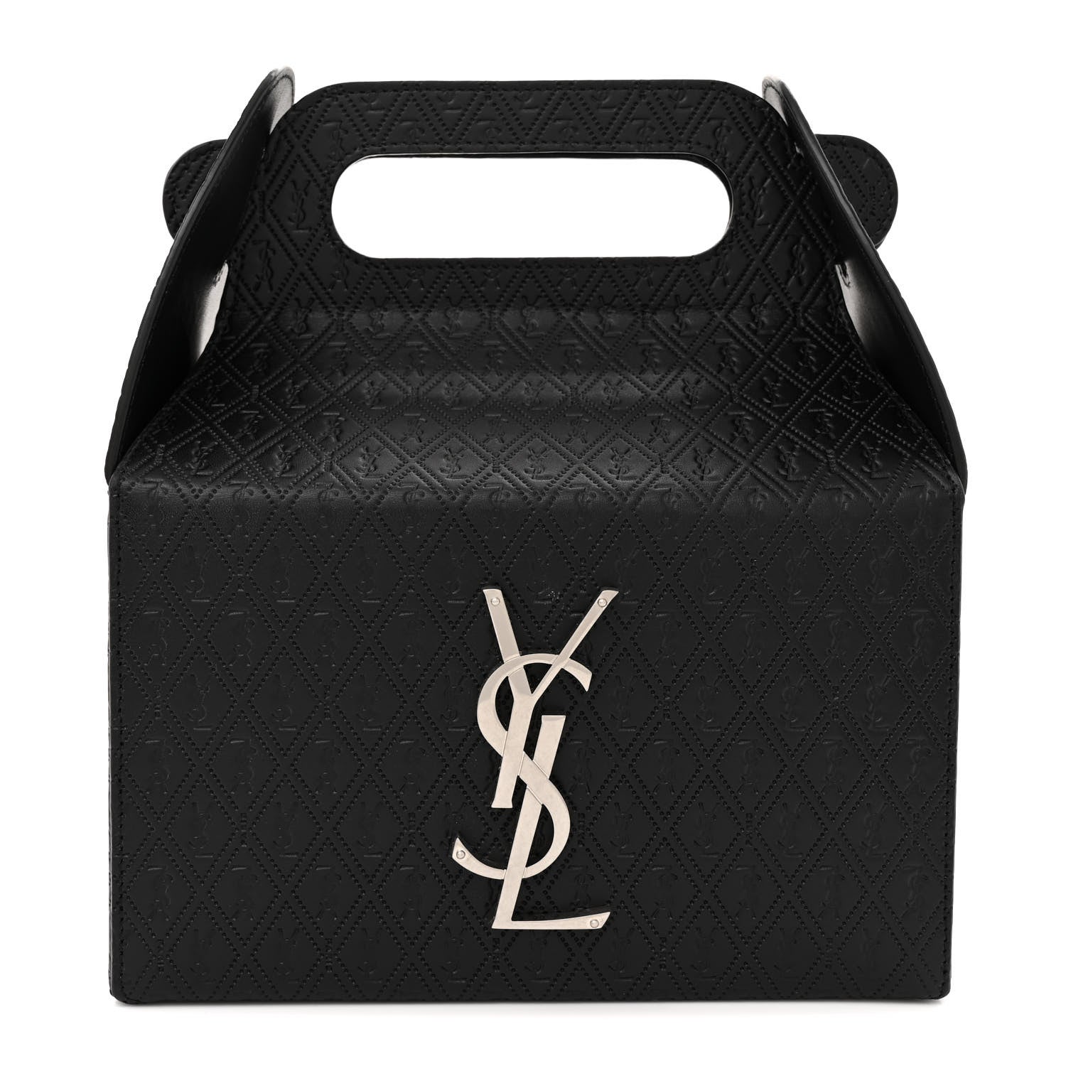 Saint Laurent Calfskin Monogram Take Away Box Black 1 of 9