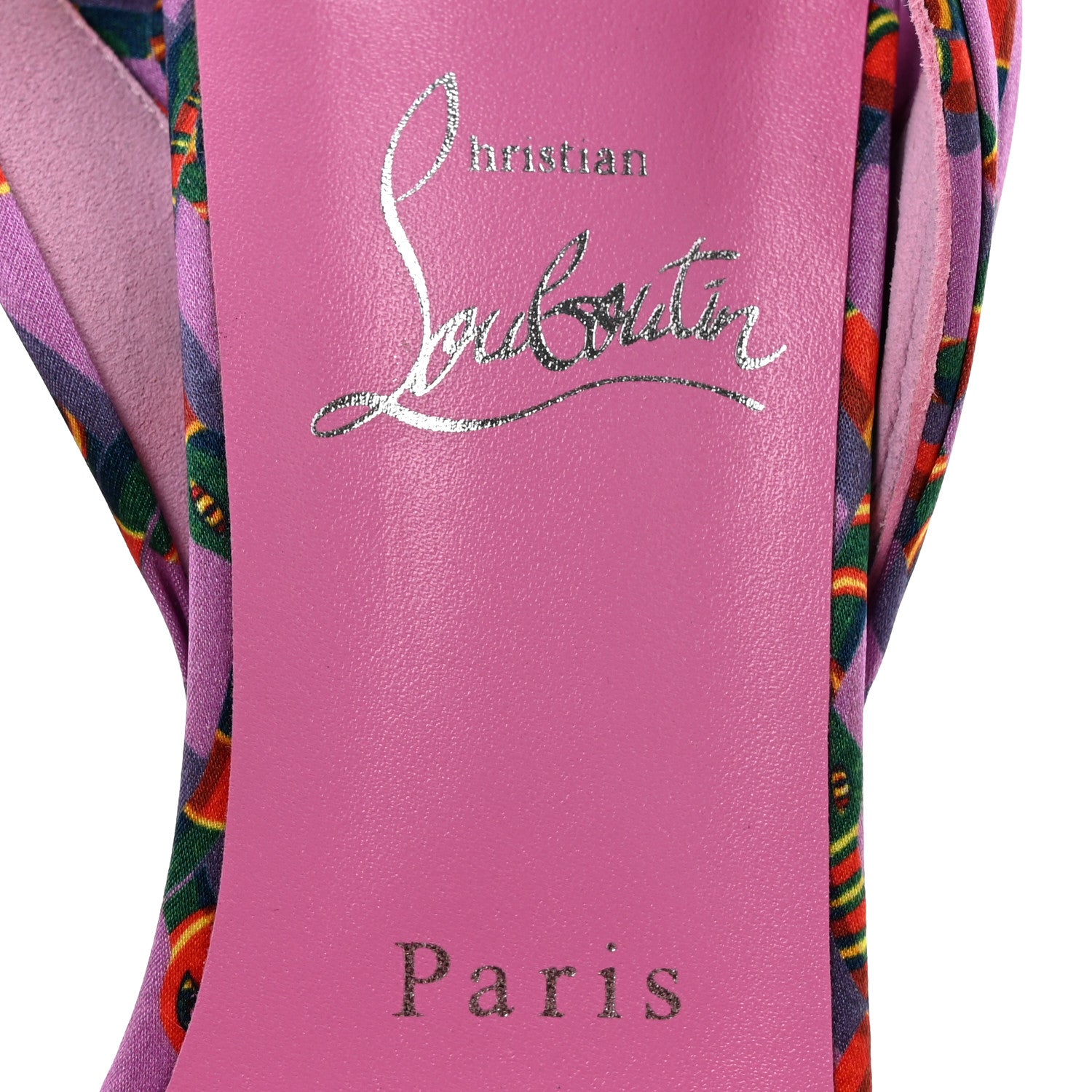 Christian Louboutin Crepe Satin Naja Chain Sandale Du Desert 100 Ankle Wrap Sandals 39.5 Gummy 8 of 10