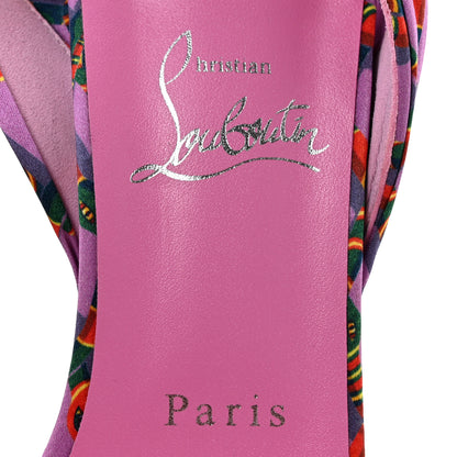 Christian Louboutin Crepe Satin Naja Chain Sandale Du Desert 100 Ankle Wrap Sandals 39.5 Gummy 8 of 10