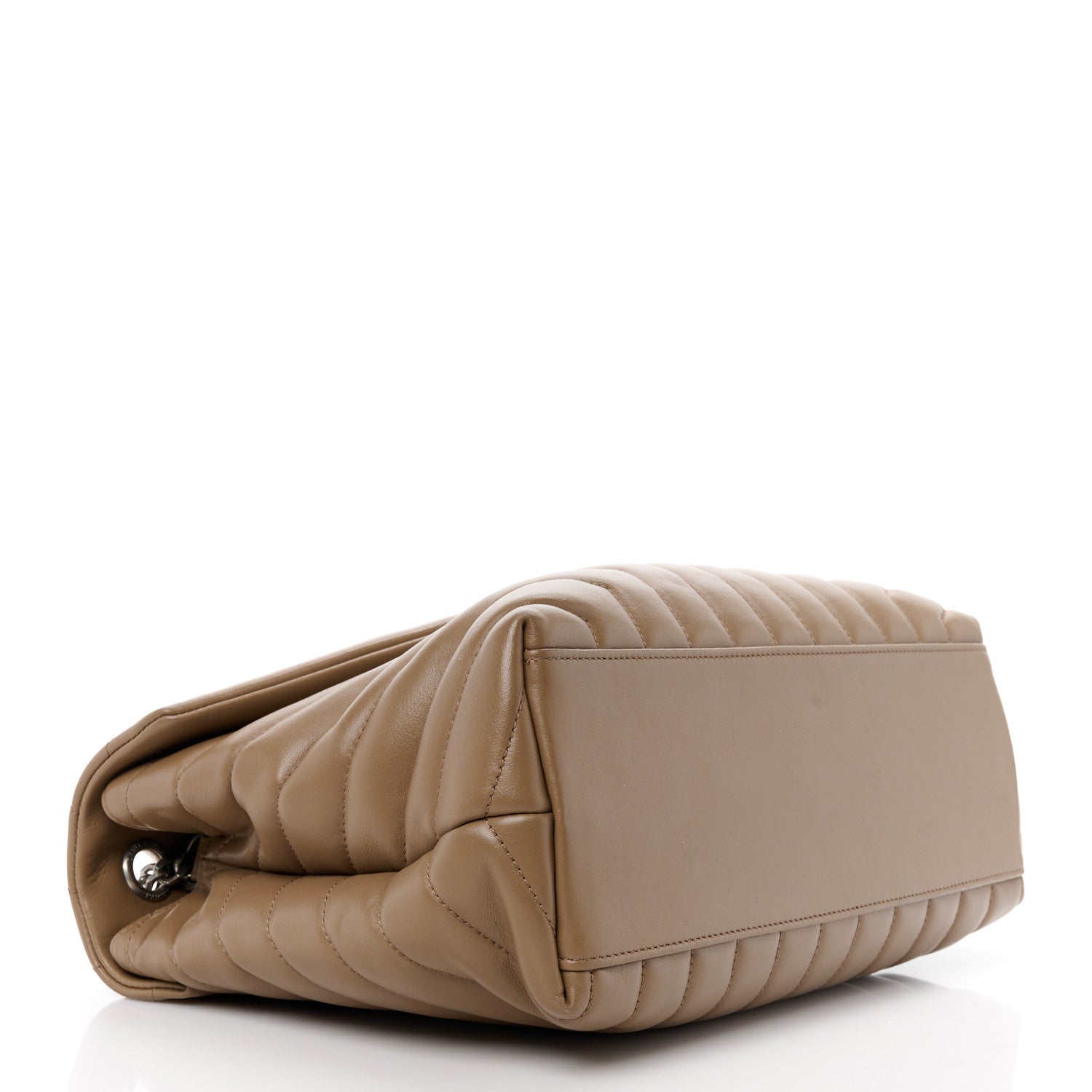 Saint Laurent Calfskin Y Quilted Monogram Medium Loulou Chain Satchel Dark Beige 4 of 11