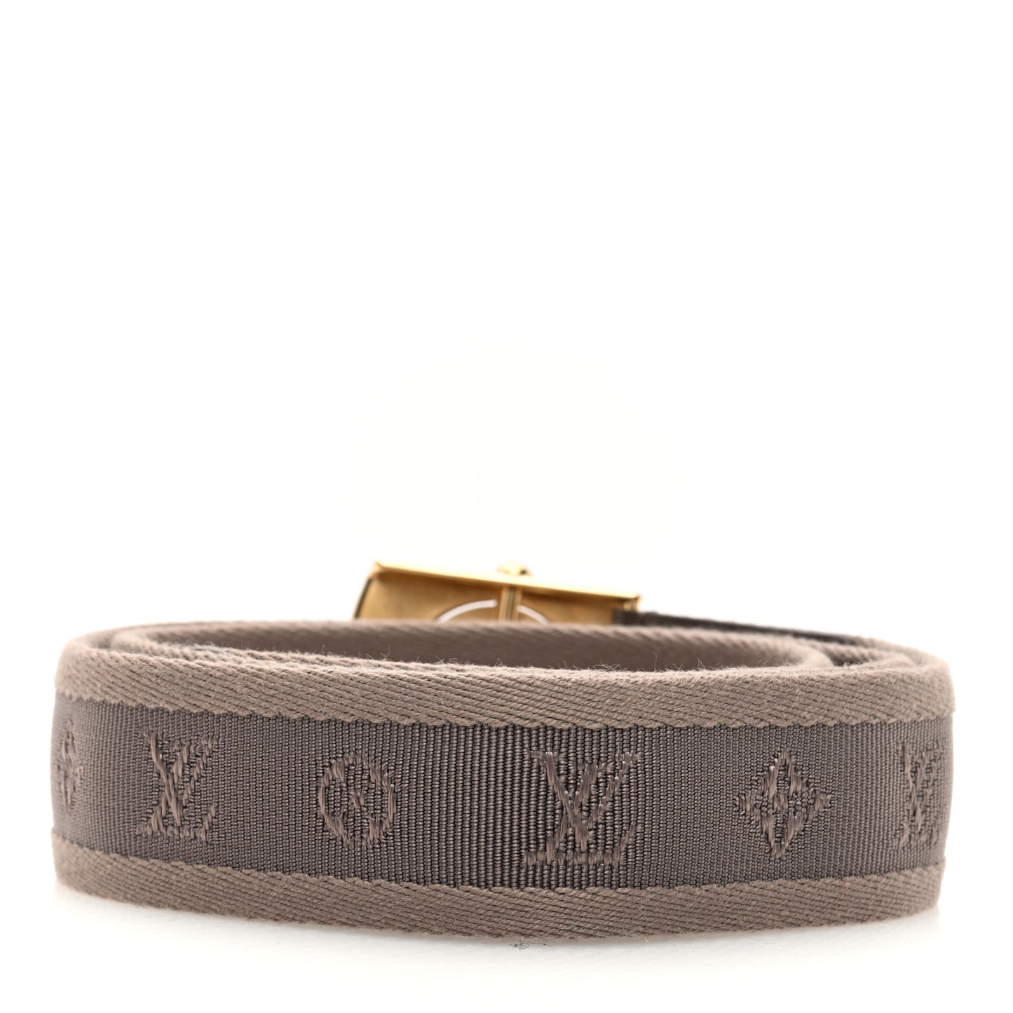 Canvas Monogram LV Cut Belt 90 36 Brown