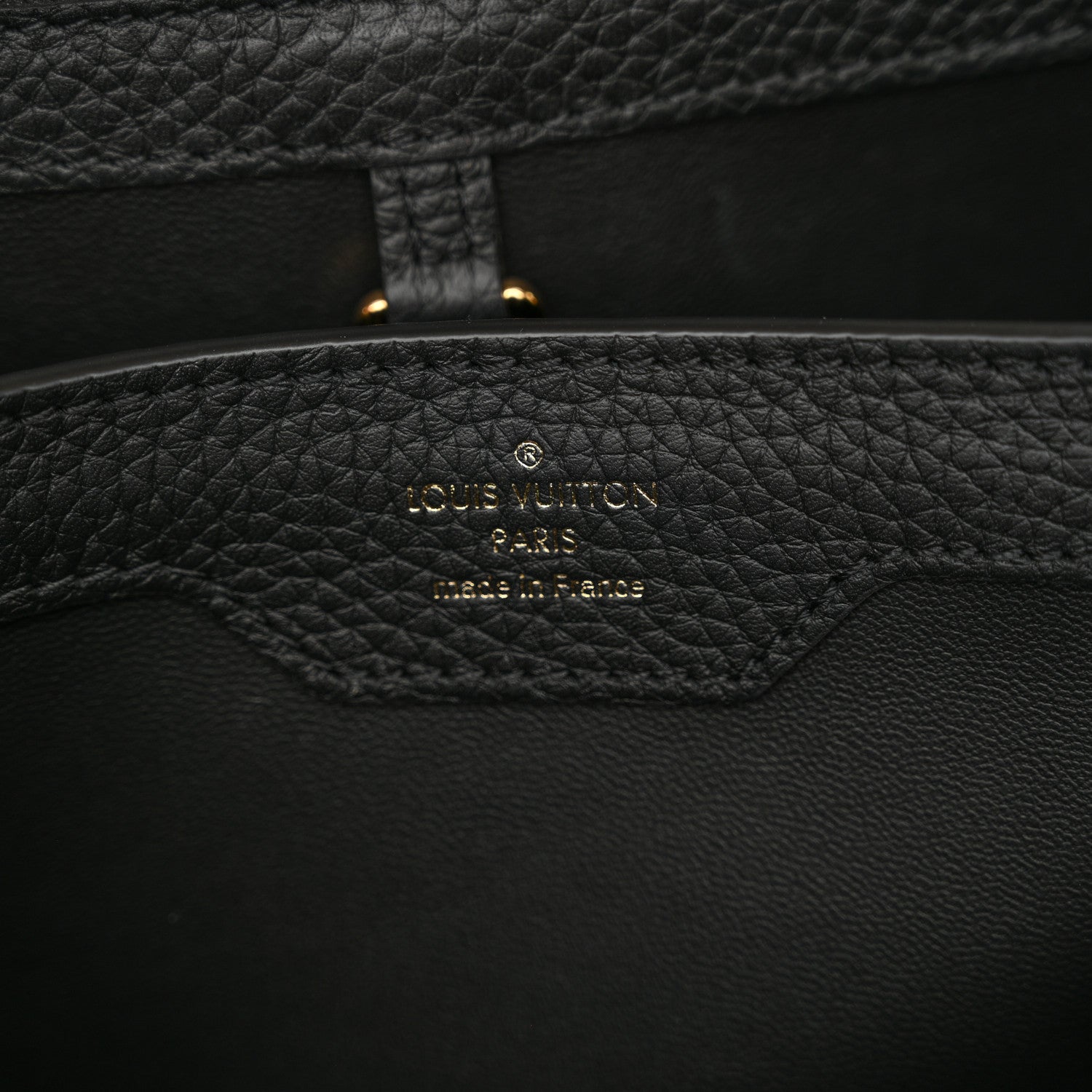Louis Vuitton Taurillon Flower Chain Capucines MM Black Galet Gray Pearly Cream 7 of 13