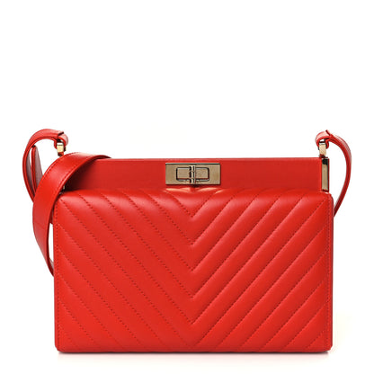 Chanel Lambskin Chevron Quilted Reissue Clutch Bag Red 1 of 9