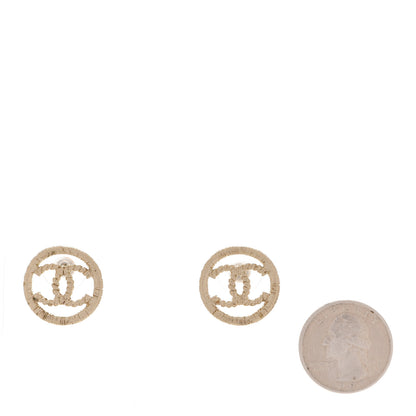 Chanel CC Round Rope Earrings Gold 2 of 5