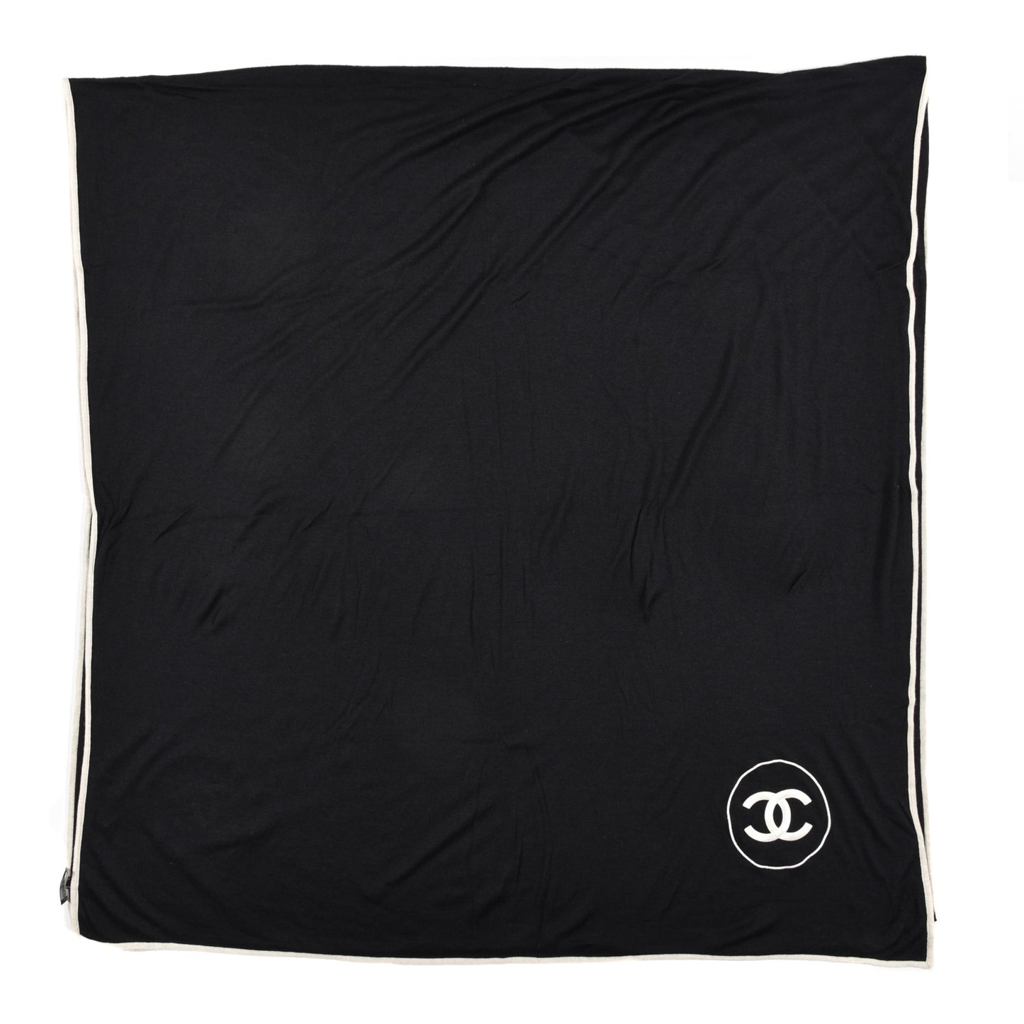 Cashmere Silk CC Scarf Black