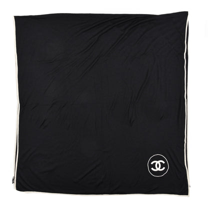 Chanel Cashmere Silk CC Scarf Black 1 of 7