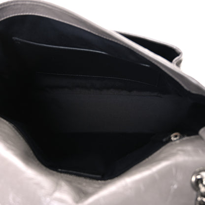 Saint Laurent Crinkled Calfskin Matelasse Monogram Large Niki Chain Satchel Fog 5 of 10