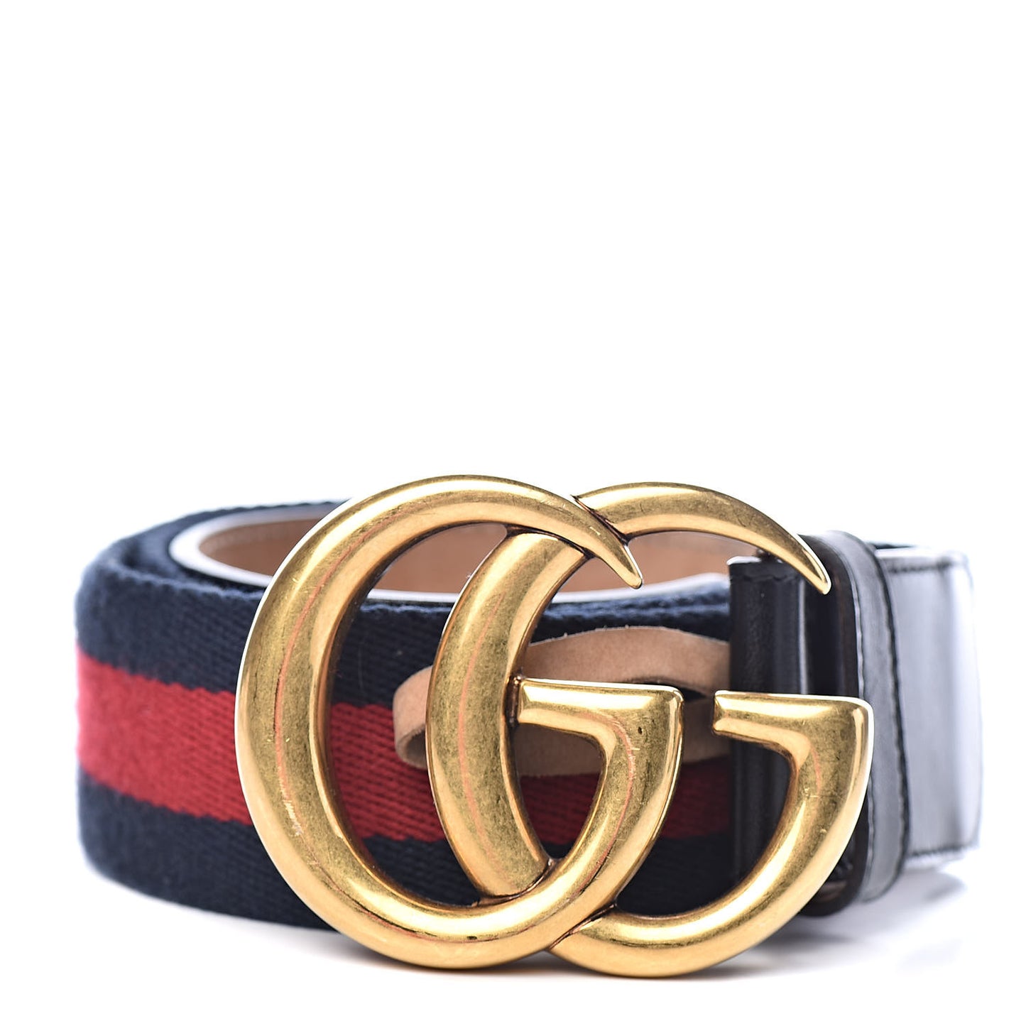 Nylon Calfskin Double G Web 40mm Belt 80 32 Blue Red Black