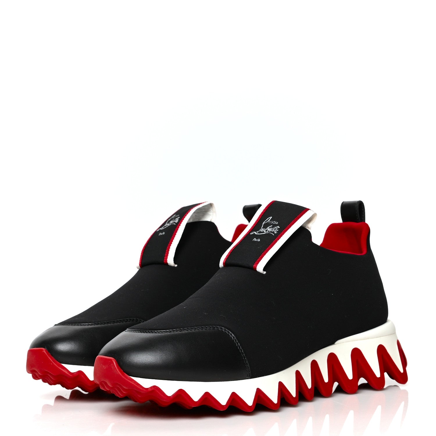 Christian Louboutin Neoprene Tiketa Flat Sneakers 40 Black 3 of 7