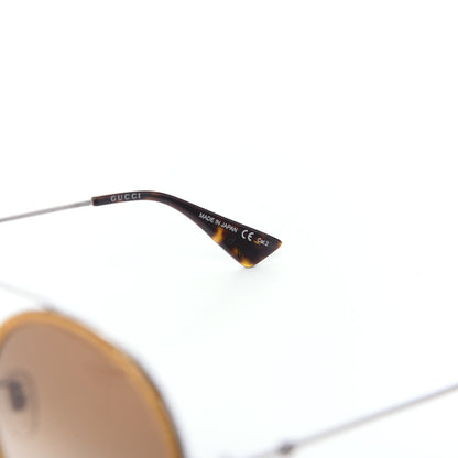 Gucci Round Frame Glitter Sunglasses GG0061S Yellow 5 of 6