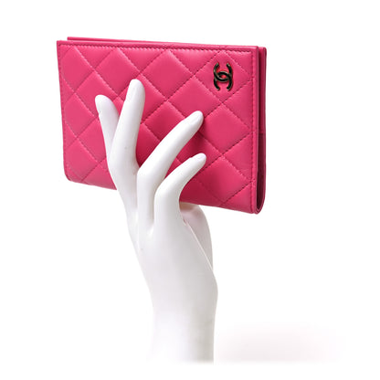 Chanel Lambskin Quilted Passport Holder Pink 2 of 6