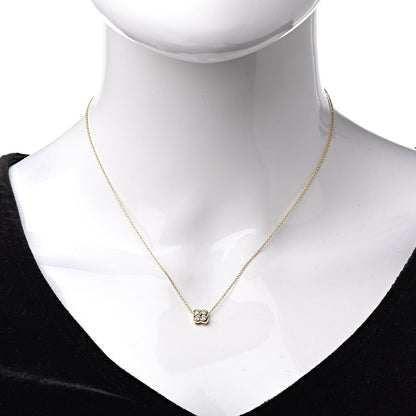 Tiffany 18K Yellow Gold Diamond Flower Pendant Necklace 2 of 7