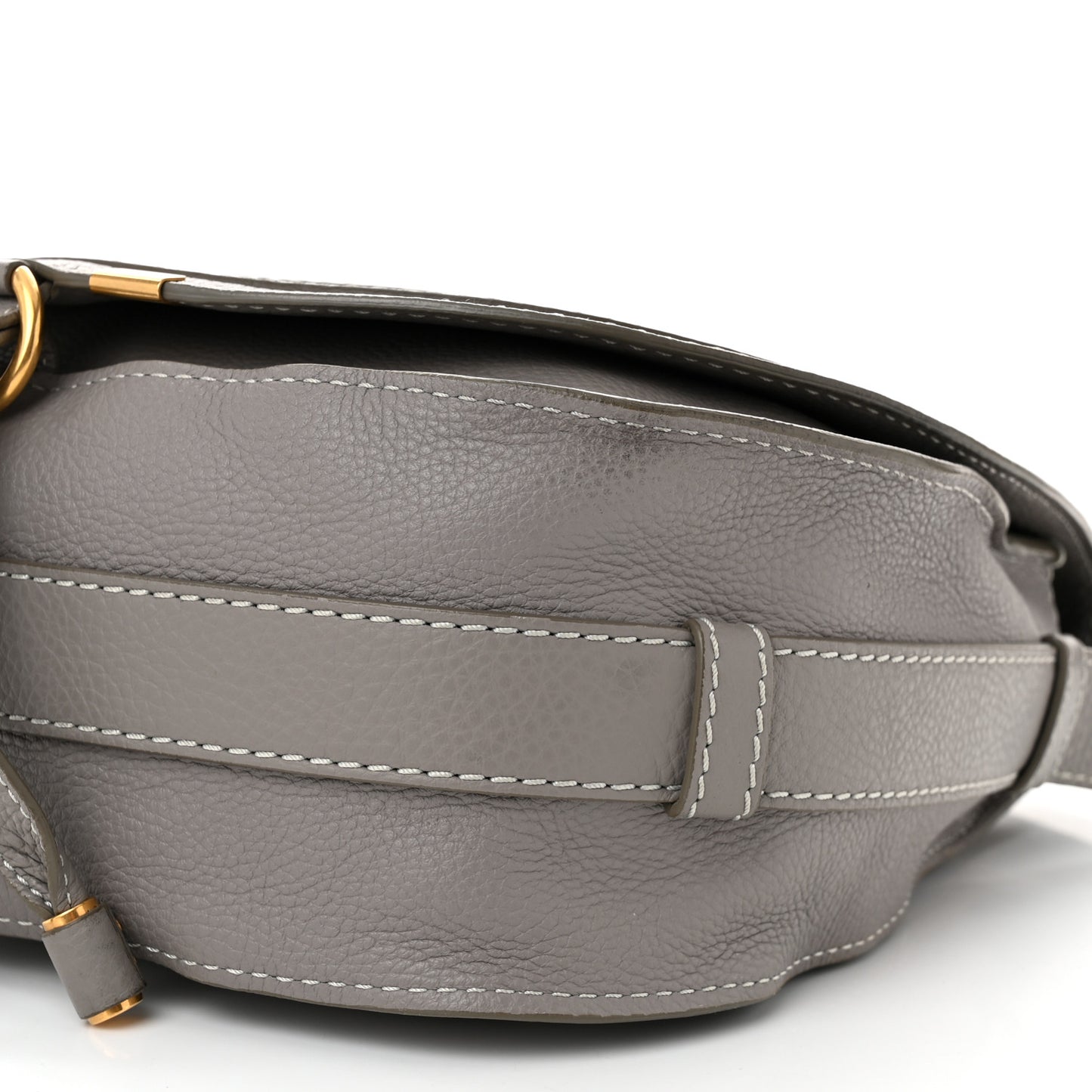 Calfskin Medium Marcie Round Crossbody Bag Cashmere Grey