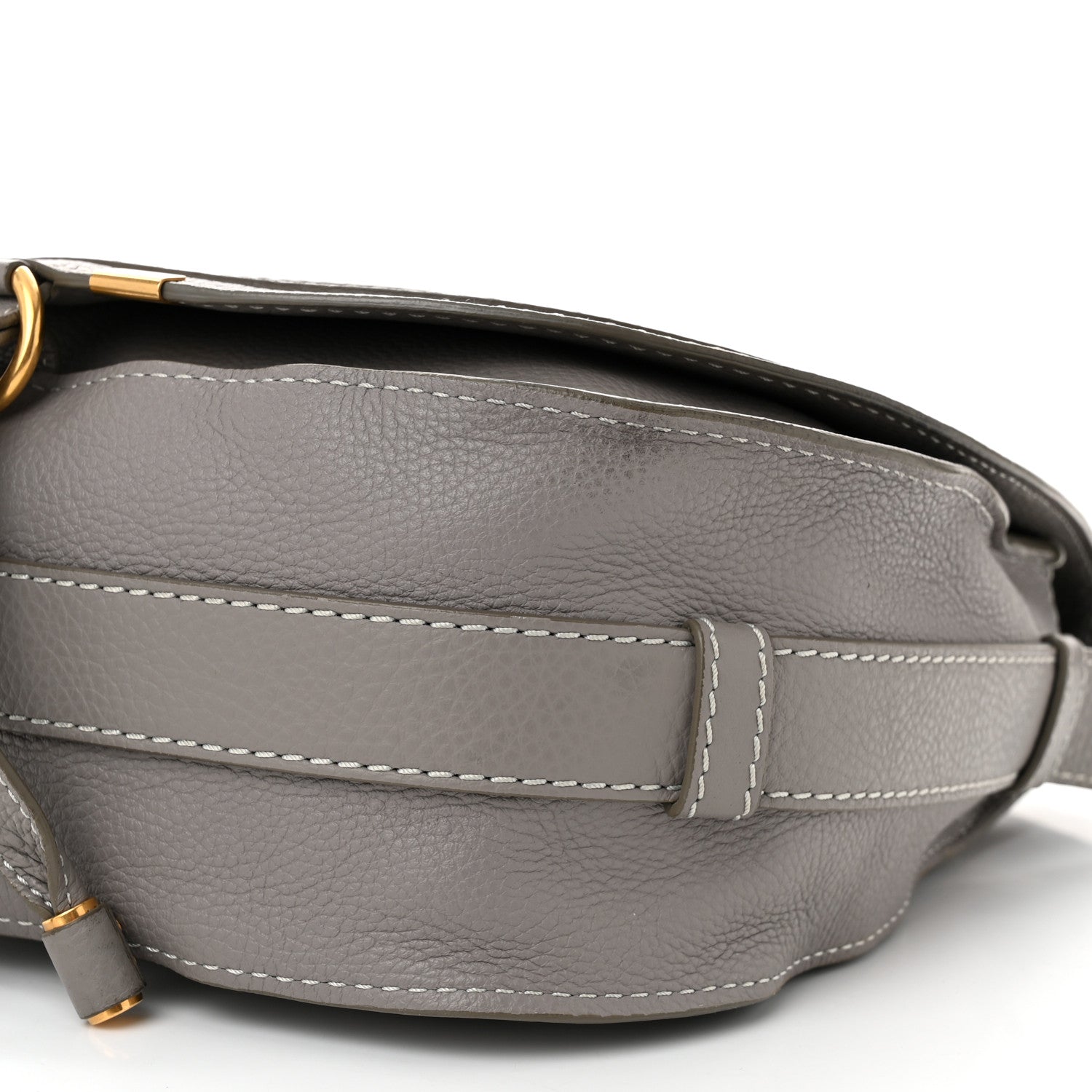 Chloe Calfskin Medium Marcie Round Crossbody Bag Cashmere Grey 11 of 11