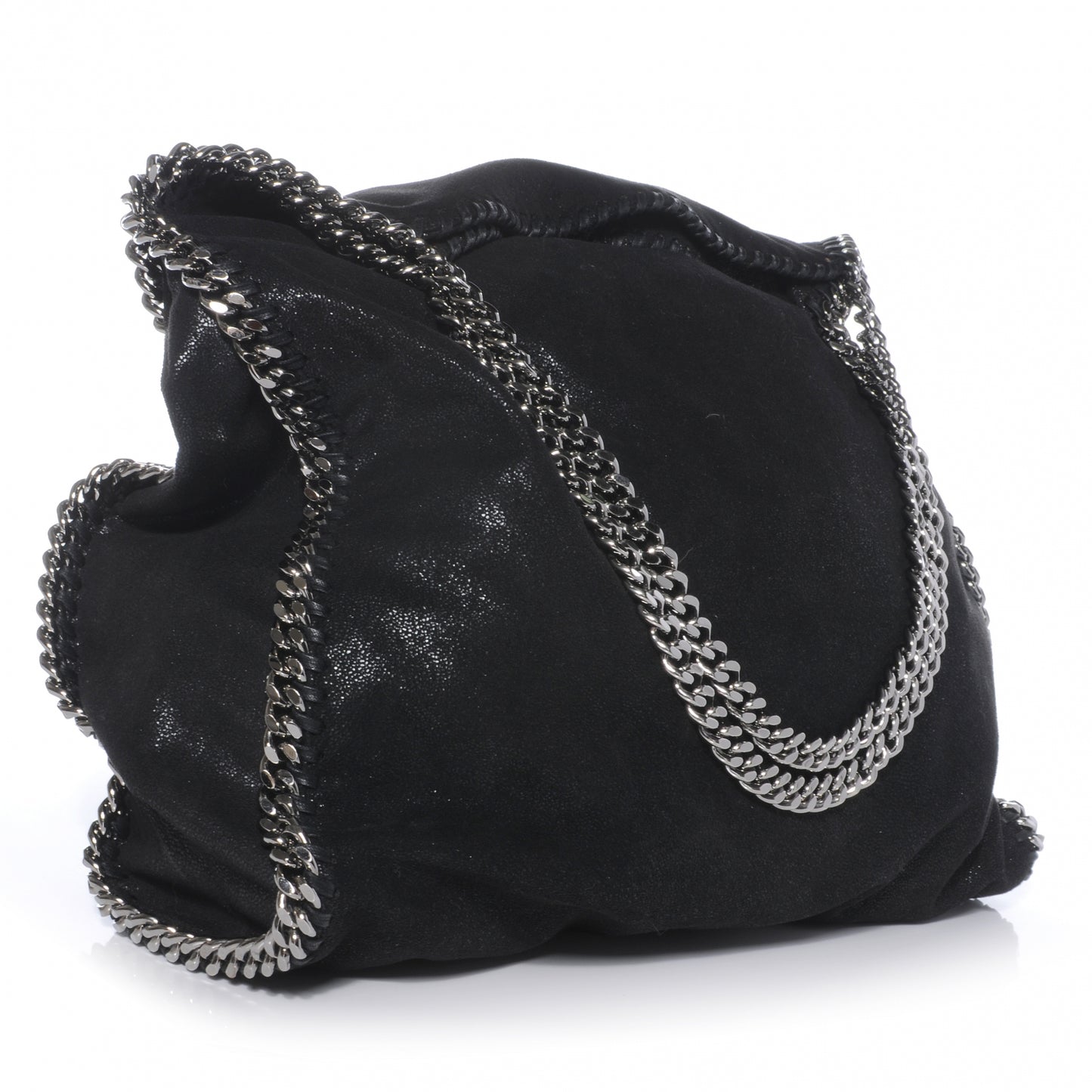Faux Leather Large Falabella Tote Black