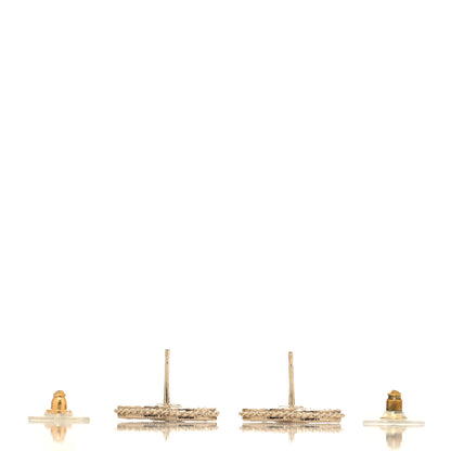 Chanel Crystal CC Earrings Gold 3 of 4