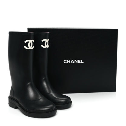 Chanel Caoutchouk CC High Boots 36 Black 8 of 8