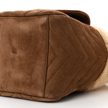 Saint Laurent Shearling Suede Monogram Joe Nano Bucket Bag Natural Beige 10 of 10