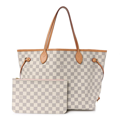 Louis Vuitton Damier Azur Neo Neverfull MM Rose Ballerine 1 of 10