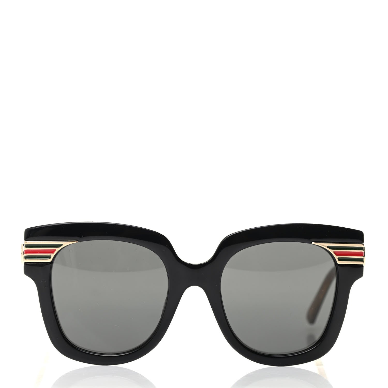 Gucci Acetate Square Frame Web Sunglasses GG0281SA Black 2 of 7